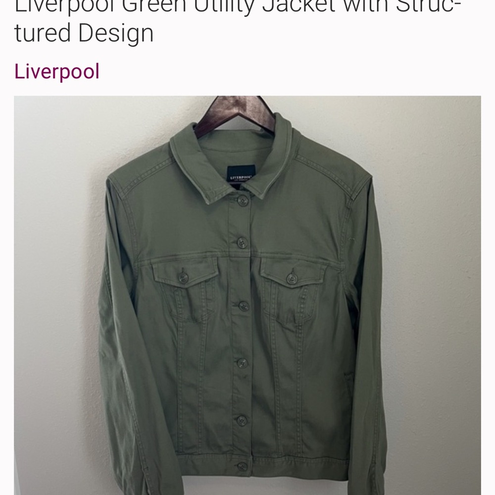Liverpool Olive Button-Up Jacket - image 3